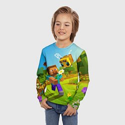 Лонгслив детский Стив и пчела, цвет: 3D-принт — фото 2
