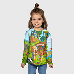 Лонгслив детский Селяне, цвет: 3D-принт — фото 2