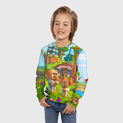 Лонгслив детский Селяне, цвет: 3D-принт — фото 2