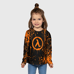 Лонгслив детский Халф лайф - подтеки, цвет: 3D-принт — фото 2