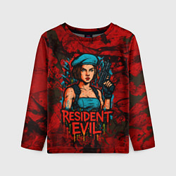 Лонгслив детский Resident Evil Джилл Валентайн в стиле граффити, цвет: 3D-принт