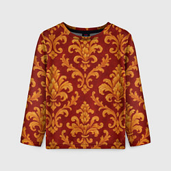 Лонгслив детский Паттерн барокко, цвет: 3D-принт