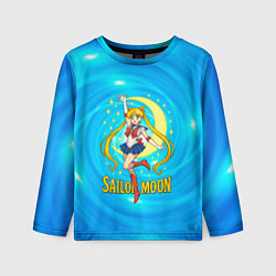 Лонгслив детский Sailor Moon и луна, цвет: 3D-принт