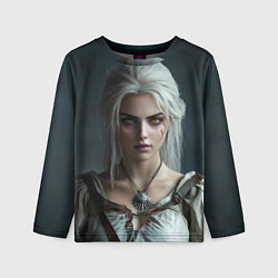 Лонгслив детский Цири с янтарными глазами, цвет: 3D-принт