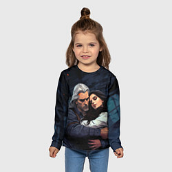 Лонгслив детский Йеннифэр и Геральт, цвет: 3D-принт — фото 2