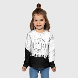 Лонгслив детский Borussia спорт лого люди, цвет: 3D-принт — фото 2