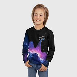Лонгслив детский Потеки космической краски, цвет: 3D-принт — фото 2