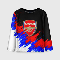 Лонгслив детский Арсенал краски триколор, цвет: 3D-принт