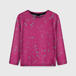 Детский лонгслив Color pink brown squares