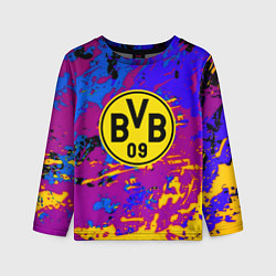 Лонгслив детский Borussia абстрактные краски, цвет: 3D-принт