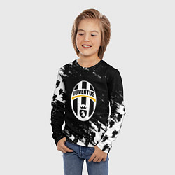 Лонгслив детский Ювентус пипл краски, цвет: 3D-принт — фото 2