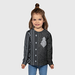 Лонгслив детский Славянский орнамент Макошь, цвет: 3D-принт — фото 2