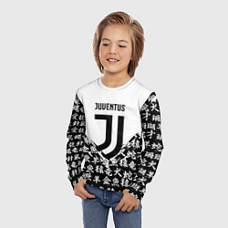 Лонгслив детский Juventus символы китайские, цвет: 3D-принт — фото 2