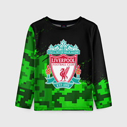 Лонгслив детский Ливерпуль камуфляж краски, цвет: 3D-принт