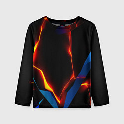 Лонгслив детский Neon orange glow, цвет: 3D-принт