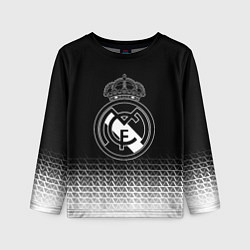 Лонгслив детский Реал Мадрид текстура геометрия, цвет: 3D-принт