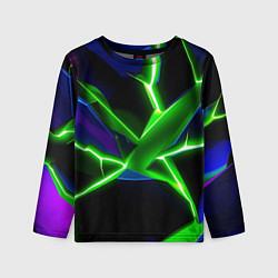 Лонгслив детский Green glow, цвет: 3D-принт