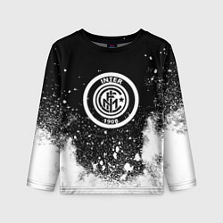 Лонгслив детский Inter белый всплеск краско, цвет: 3D-принт