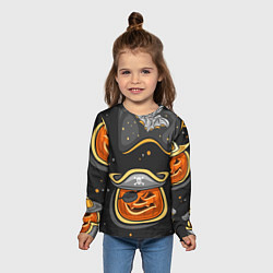 Лонгслив детский Пиратский хэллоуин, цвет: 3D-принт — фото 2