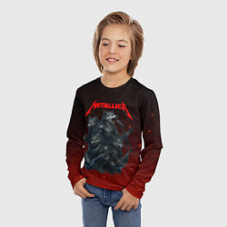 Лонгслив детский Metallica в виде волков, цвет: 3D-принт — фото 2