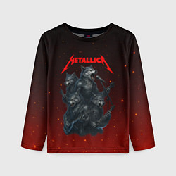 Лонгслив детский Metallica в виде волков, цвет: 3D-принт