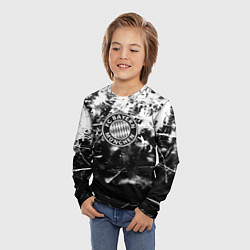 Лонгслив детский Bayern Mnchen черно белая бумага, цвет: 3D-принт — фото 2