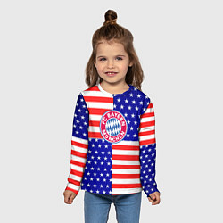 Лонгслив детский Бавария Мюнхен сша паттерн, цвет: 3D-принт — фото 2