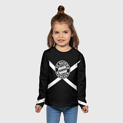 Лонгслив детский Бавария Мюнхен полосы, цвет: 3D-принт — фото 2