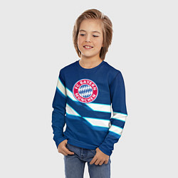 Лонгслив детский Бавария Мюнхен геометрия, цвет: 3D-принт — фото 2