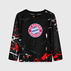 Лонгслив детский Бавария Мюнхен штрихи красок, цвет: 3D-принт