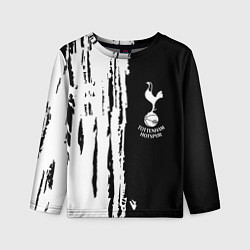 Лонгслив детский Tottenham Hotspur белые краски, цвет: 3D-принт