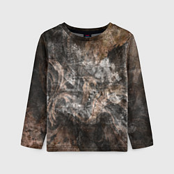 Лонгслив детский Абстракция - brown darkness, цвет: 3D-принт