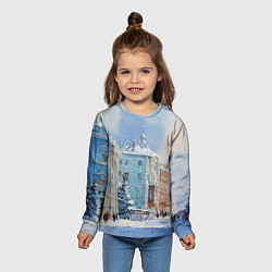 Лонгслив детский Зимний Питер, цвет: 3D-принт — фото 2