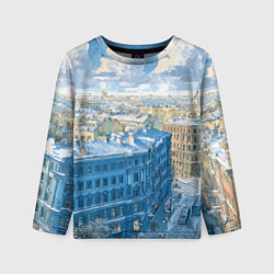 Лонгслив детский Зимний утренний Питер, цвет: 3D-принт