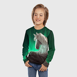 Лонгслив детский Хакер лошадь, цвет: 3D-принт — фото 2