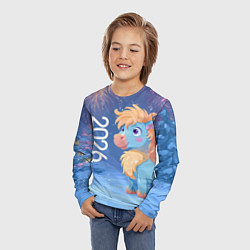 Лонгслив детский Милая лошадка 2026, цвет: 3D-принт — фото 2