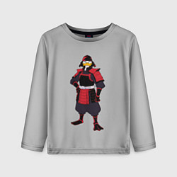 Лонгслив детский Утка-самурай, цвет: 3D-принт