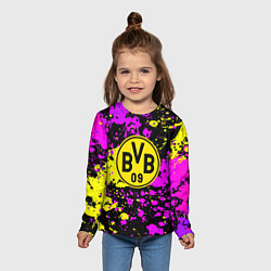 Лонгслив детский Borussia абстрактные краски текстура, цвет: 3D-принт — фото 2