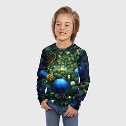 Лонгслив детский Новогодние шарики на елке, цвет: 3D-принт — фото 2