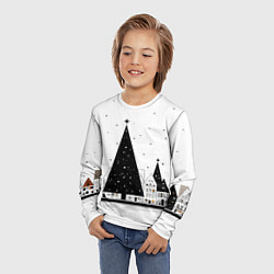 Лонгслив детский Новый год - минимализм, цвет: 3D-принт — фото 2