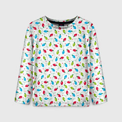 Лонгслив детский Гирлянда триколор, цвет: 3D-принт