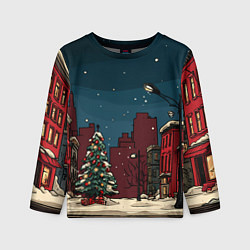 Детский лонгслив Новогодняя ночь