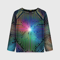 Лонгслив детский Линейная графика, цвет: 3D-принт