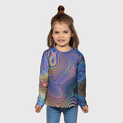 Лонгслив детский Абстрактная рябь, цвет: 3D-принт — фото 2