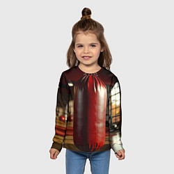 Лонгслив детский Боксёрский мешок в спортзале, цвет: 3D-принт — фото 2