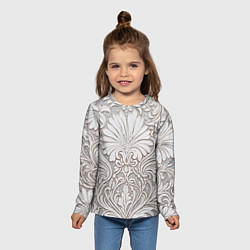 Лонгслив детский Вензельные цветы, цвет: 3D-принт — фото 2