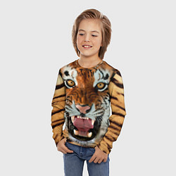 Лонгслив детский Взгляд тигра, цвет: 3D-принт — фото 2
