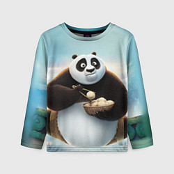 Лонгслив детский Кунг фу панда, цвет: 3D-принт