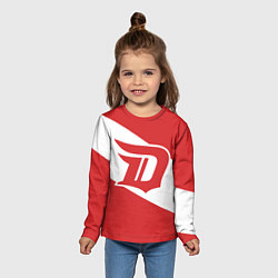 Лонгслив детский Detroit Red Wings D, цвет: 3D-принт — фото 2