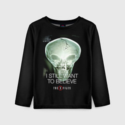 Детский лонгслив X-files: Alien skull